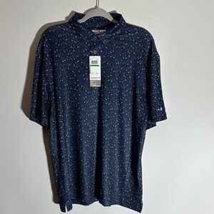 Grand Slam Dark Blue Polo with Pattern